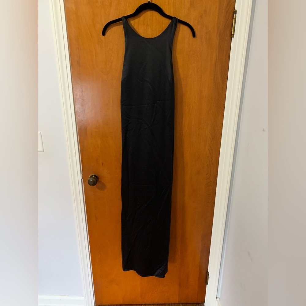 LOULOU STUDIO Black Silk Sleveless Gown